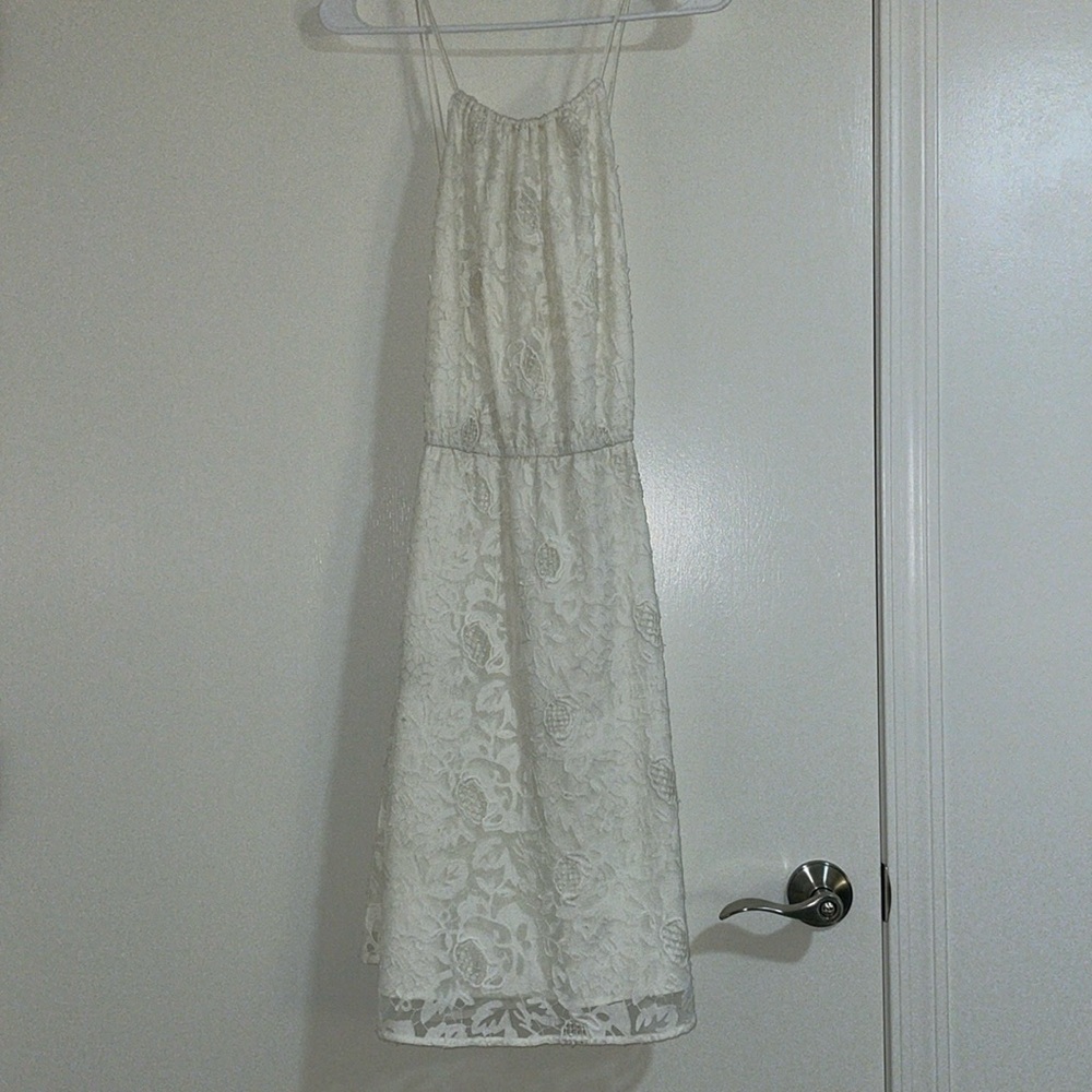 H&M Cream Colored Lace Midi Dress.  Size: 12